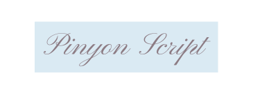 Pinyon Script