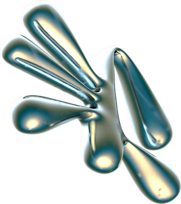 Chrome and Metal Elements Amorphous Figure